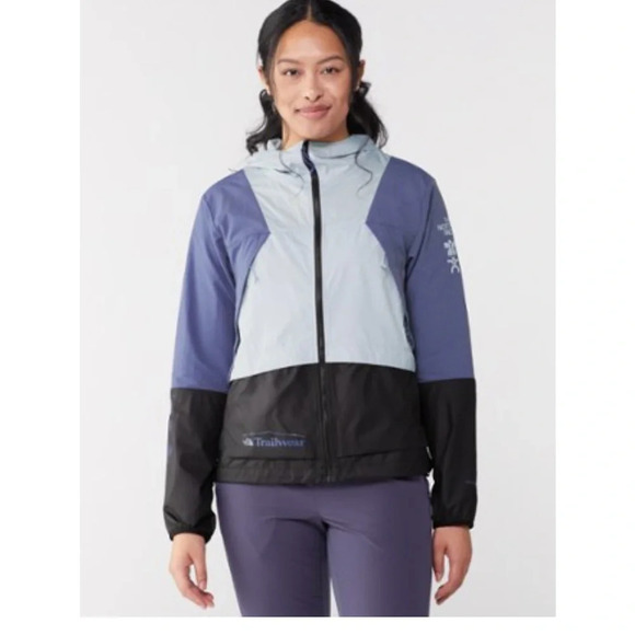 The North Face Women's Large Trailwear Wind Whistle Jacket NWT Purple Black - Picture 10 of 16